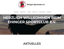 Tablet Screenshot of ehinger-sportclub.de